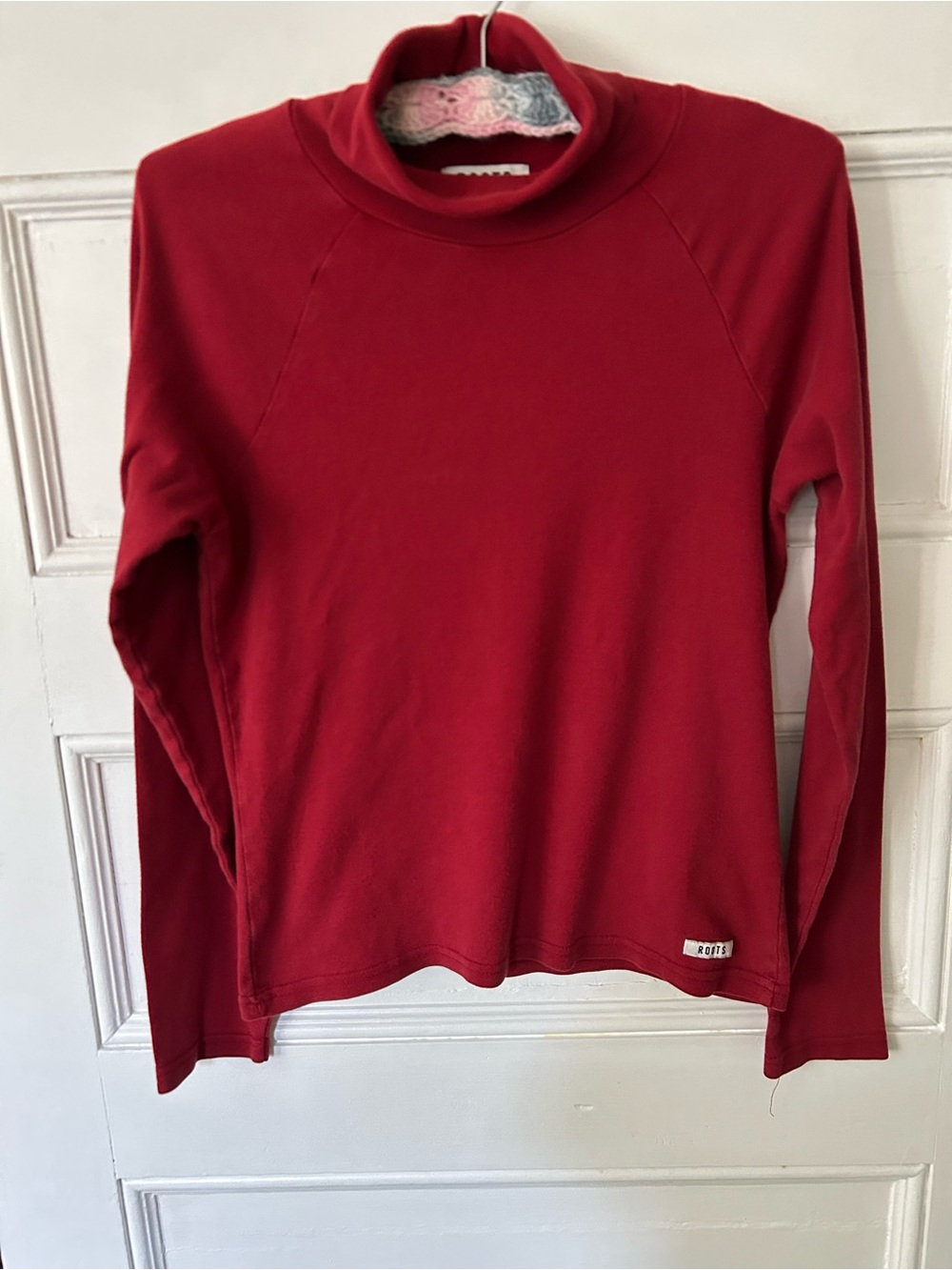 Roots Vintage Women's Dark Red Long-Sleeve Turtleneck